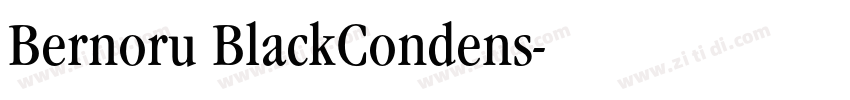 Bernoru BlackCondens字体转换